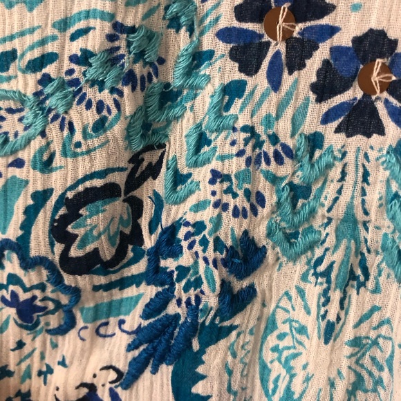 Monsoon coverup with blue floral embroidery. Size XL. NWOT. - Picture 9 of 13